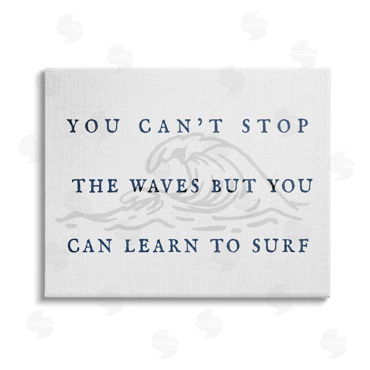 Stupell Studio Learn to Surf Inspirational Stretched Canvas Wall Art Print