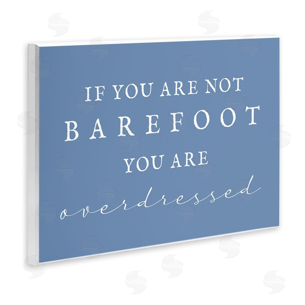 Stupell Studio Funny Barefoot Beach Phrase Wall Plaque Art Print