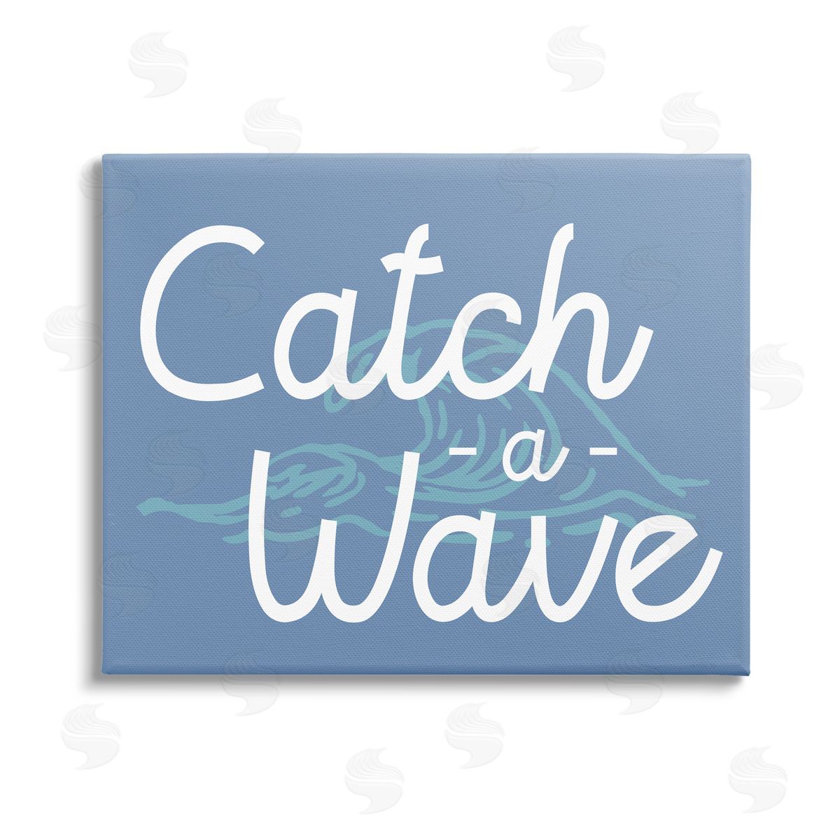 Stupell Studio Catch a Wave on Blue Stretched Canvas Wall Art Print