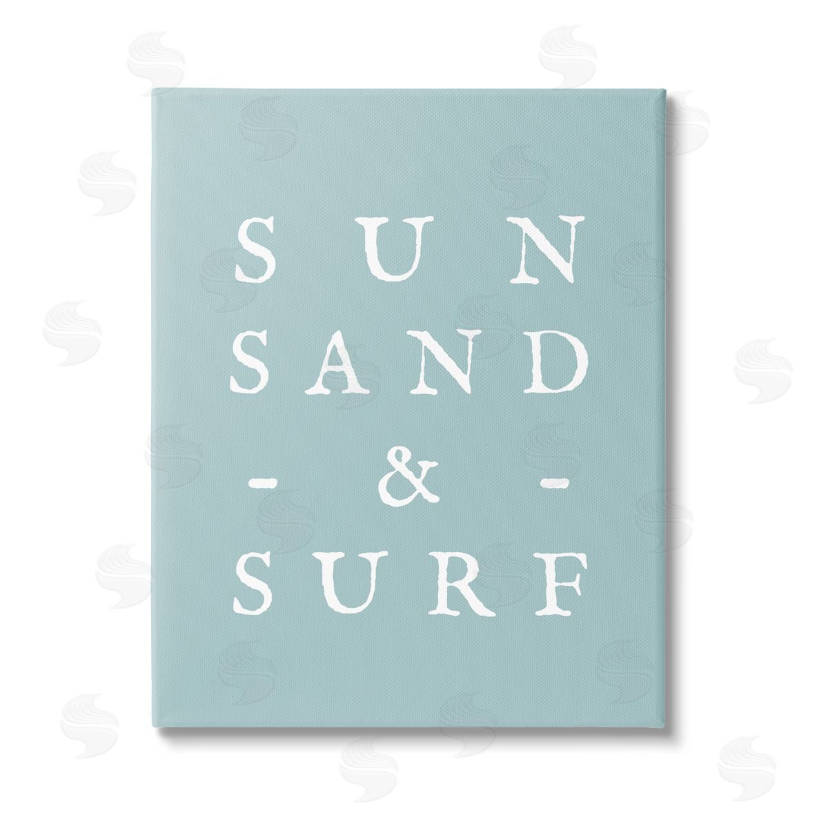 Stupell Studio Sun Sand & Surf Phrase Stretched Canvas Wall Art Print