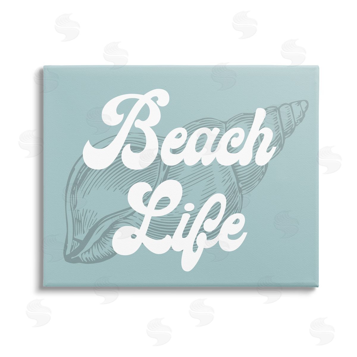 Stupell Studio Beach Life Retro Shell Stretched Canvas Wall Art Print