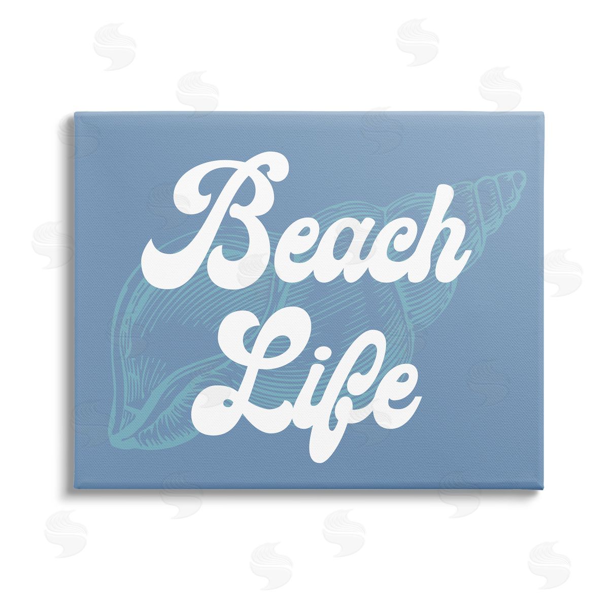 Stupell Studio Retro Beach Life Phrase Stretched Canvas Wall Art Print