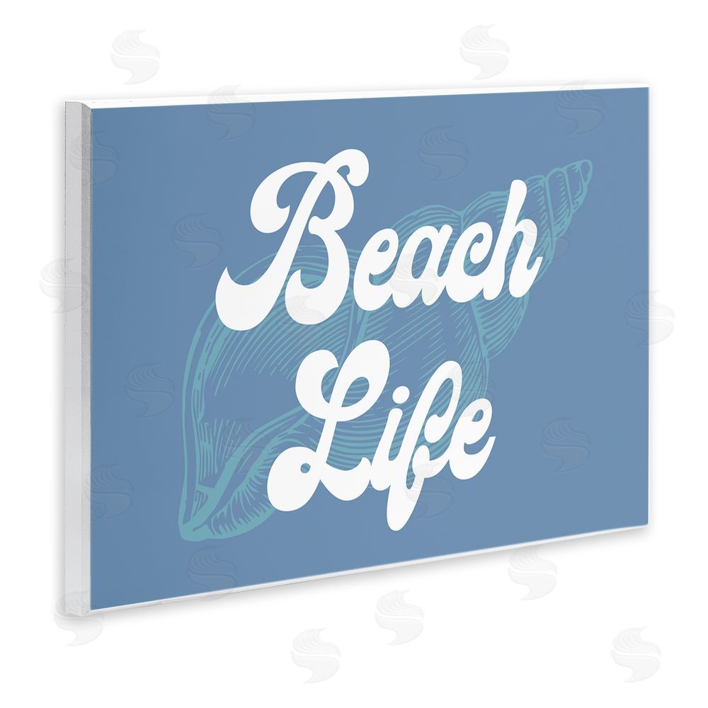 Stupell Studio Retro Beach Life Phrase Wall Plaque Art Print