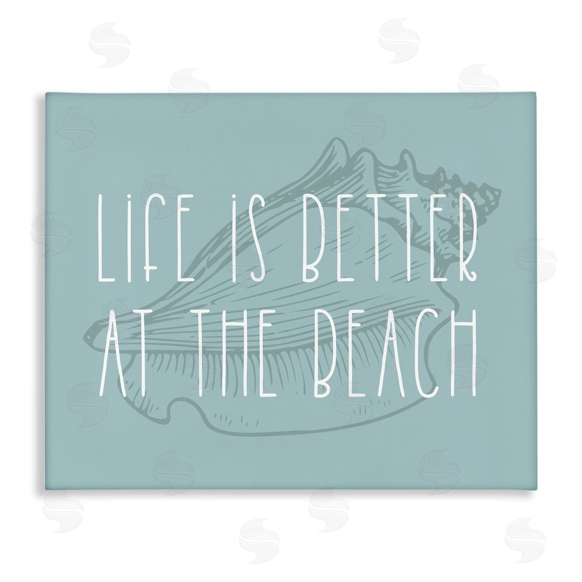 Better at Beach with Shell Canvas Wall Art, Home Decor by Stupell Studio
