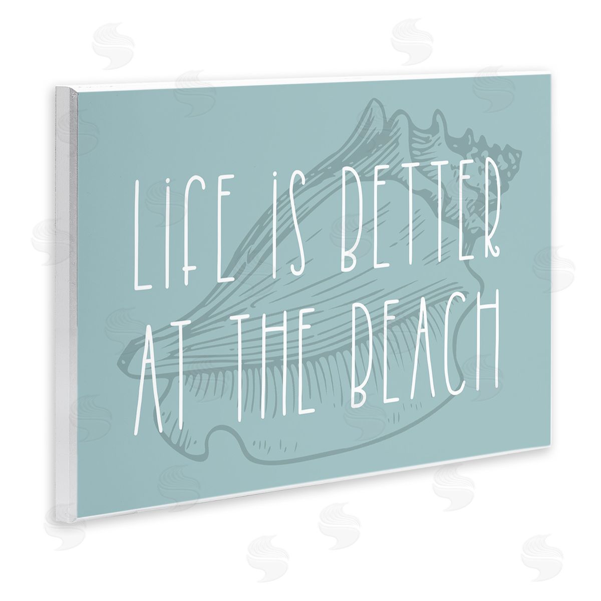 Better at Beach with Shell Wood Plaque Wall Art, Home Decor by Stupell Studio