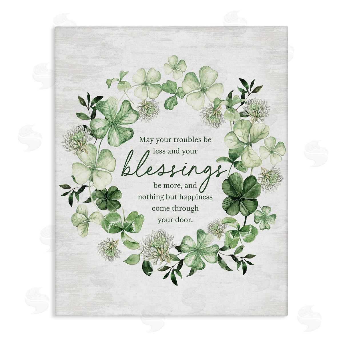 Irish Proverb Wreath Canvas Wall Art, Home Decor by Lettered and Lined