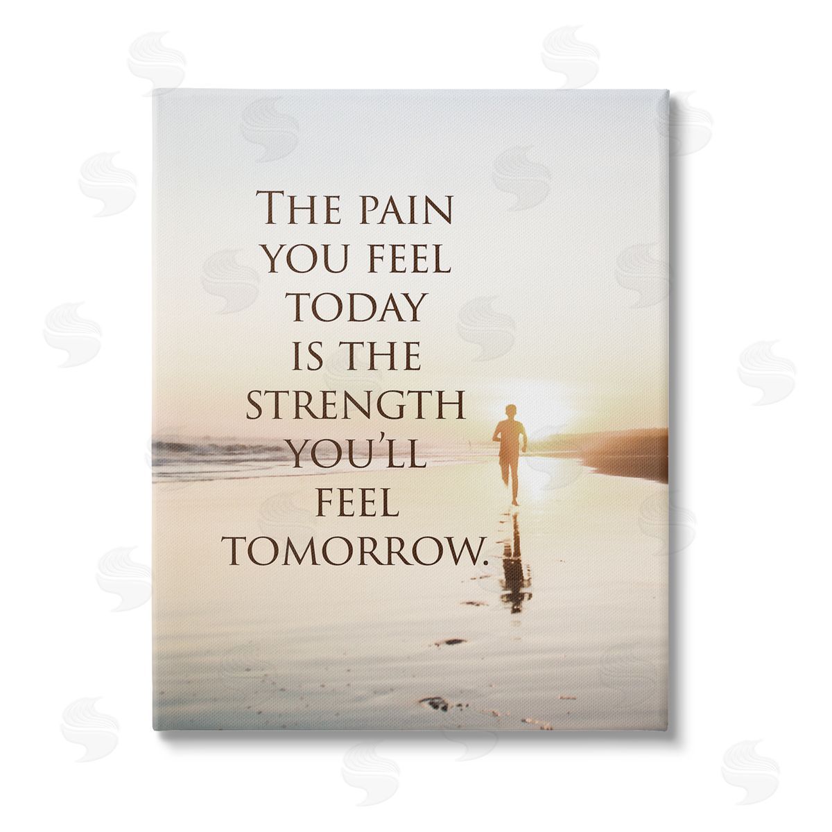 Steve Hunziker Pain Becomes Strength Phrase Stretched Canvas Wall Art Print
