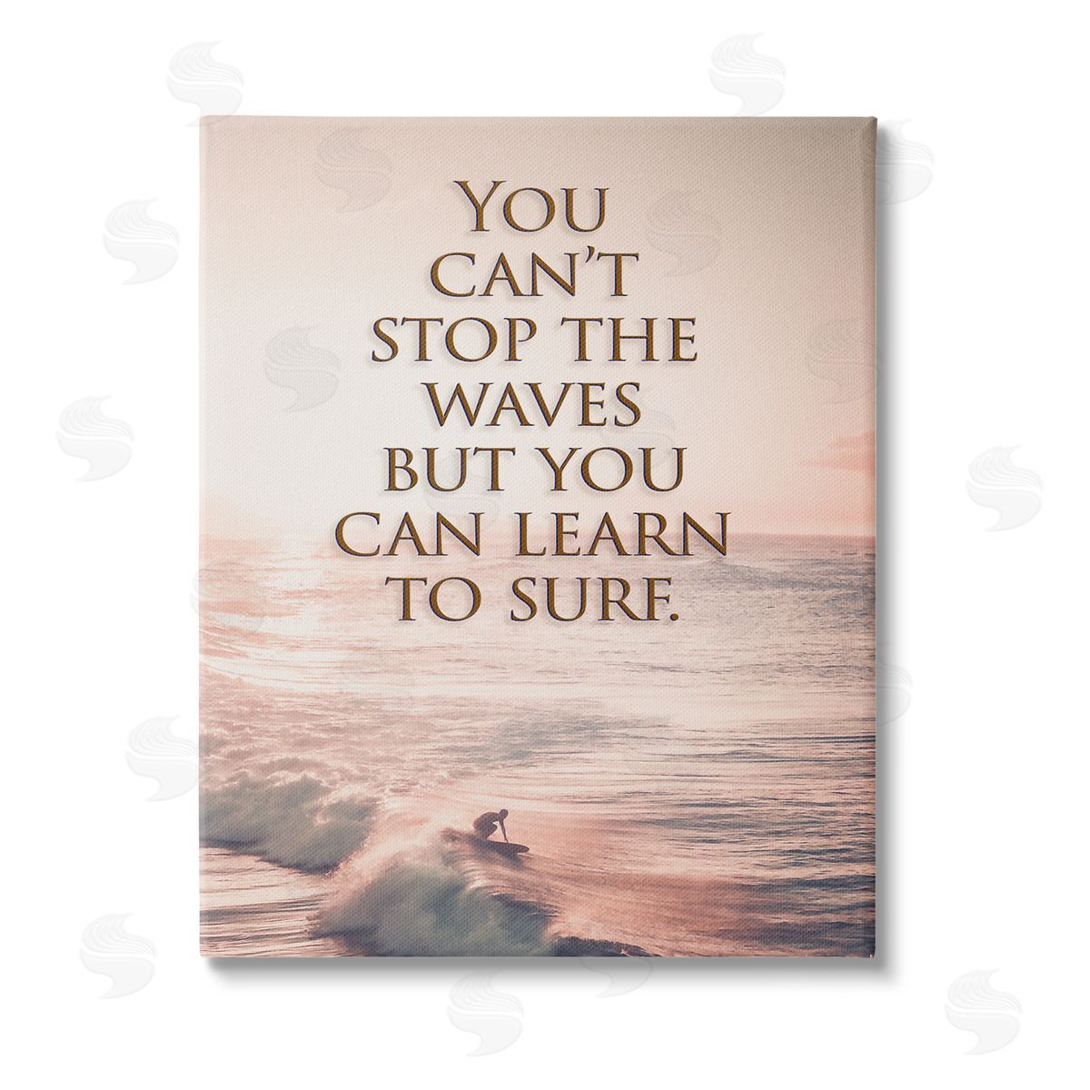 Steve Hunziker Motivational Learn to Surf Stretched Canvas Wall Art Print