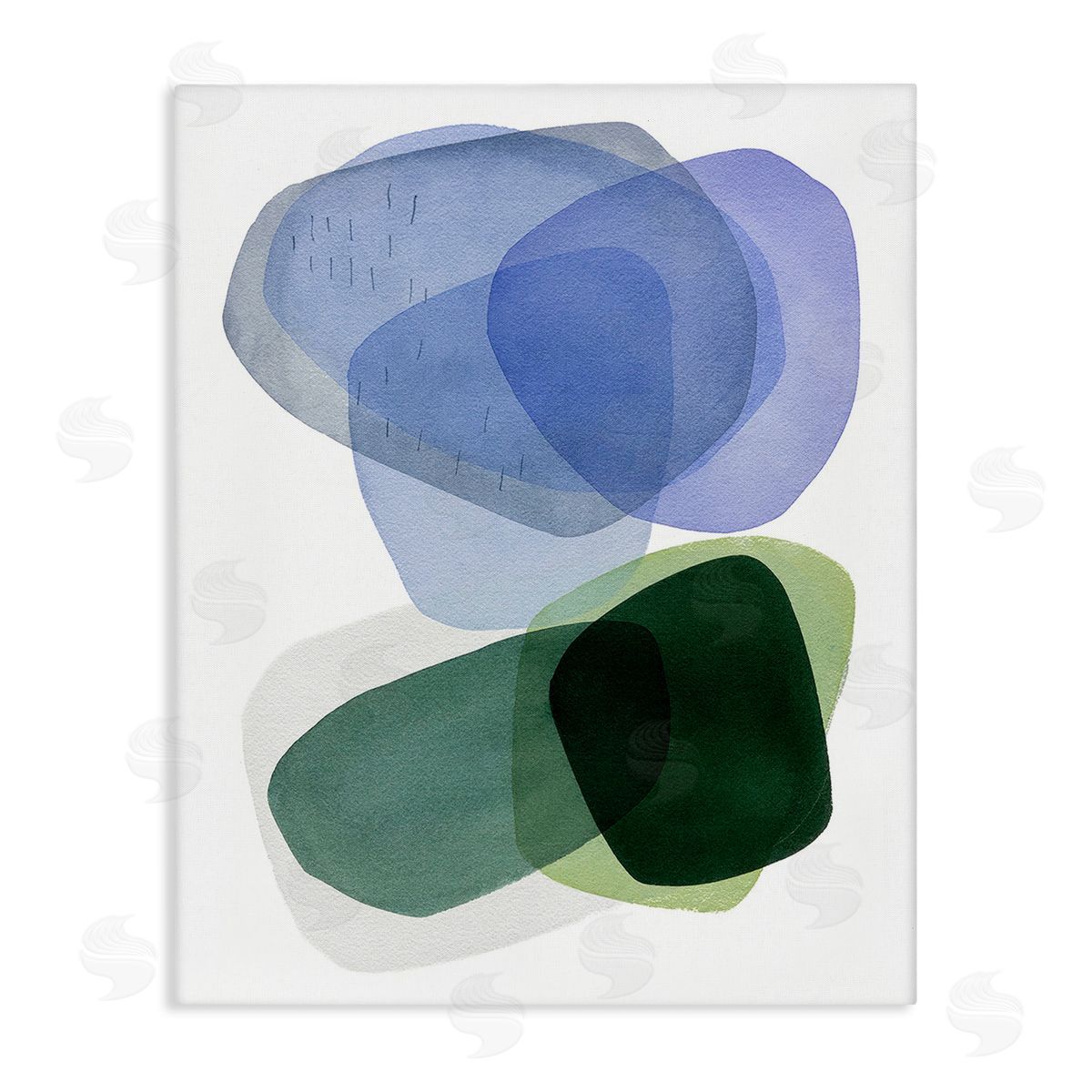 Simone Christen Minimalist Opaque Shapes Stretched Canvas Wall Art Print