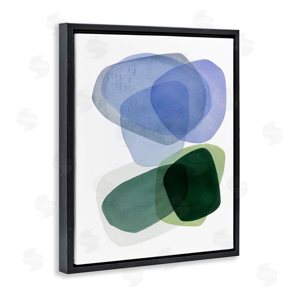 Simone Christen Minimalist Opaque Shapes Black Floating Frame Canvas Wall Art Print