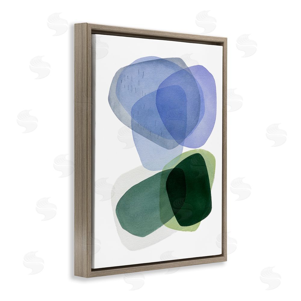 Simone Christen Minimalist Opaque Shapes Brown Floating Frame Canvas Wall Art Print