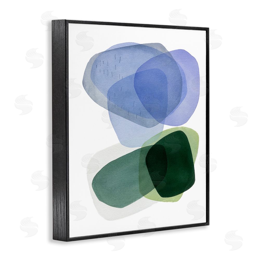 Simone Christen Minimalist Opaque Shapes Black Framed Giclee Wall Art Print