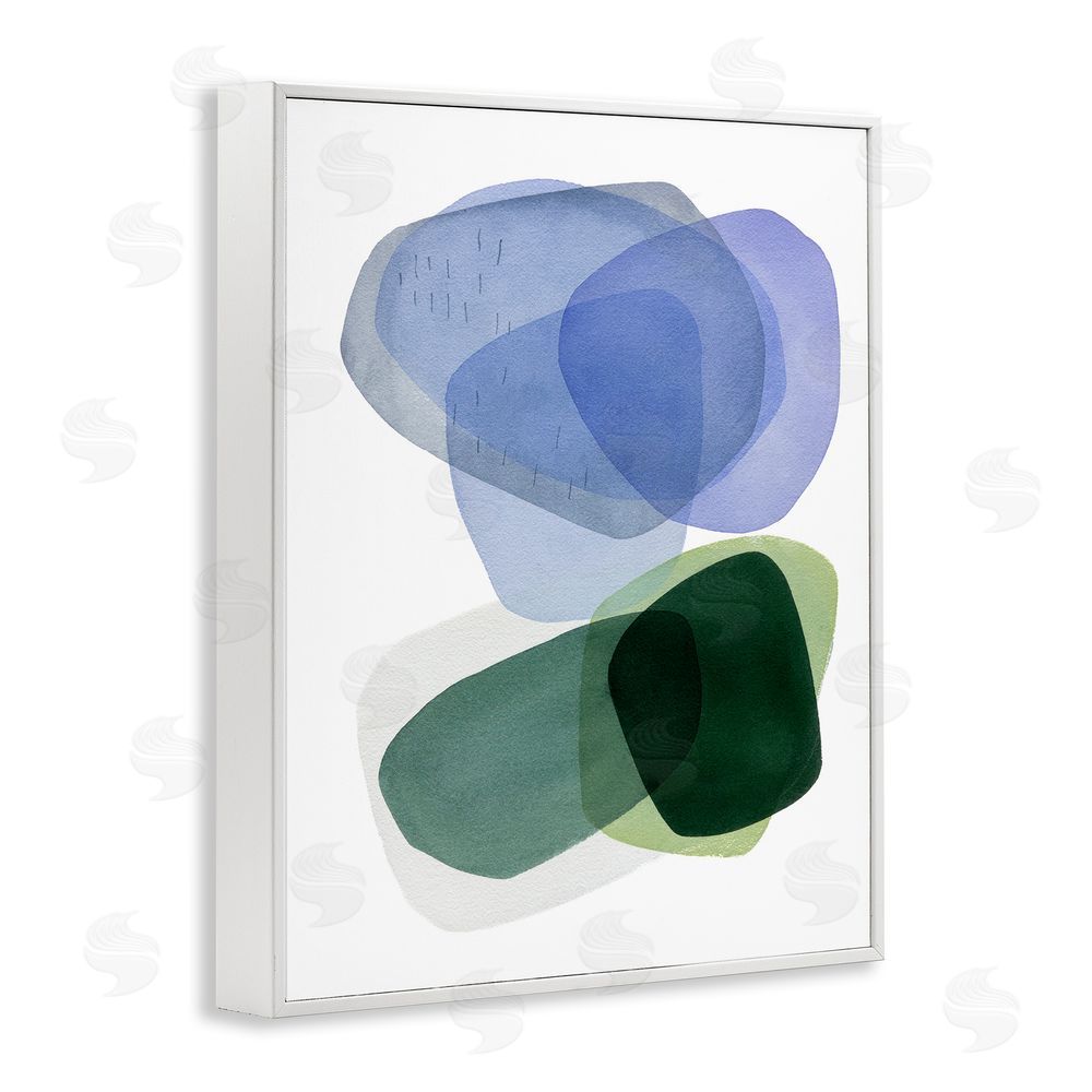 Simone Christen Minimalist Opaque Shapes White Framed Giclee Wall Art Print