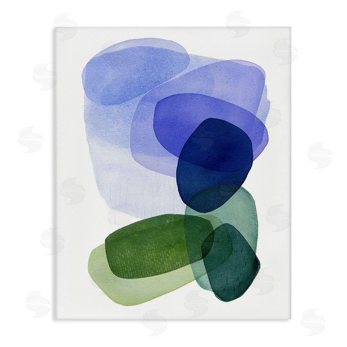 Simone Christen Layered Opaque Shapes Stretched Canvas Wall Art Print