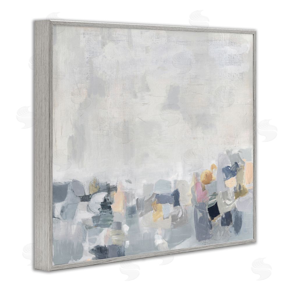 Rachel Springer Grey Modern Landscape Gray Framed Giclee Wall Art Print