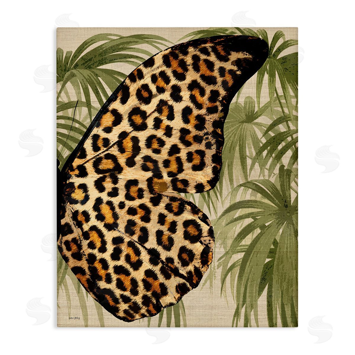 Amber Sterling Butterfly Wing with Pattern
