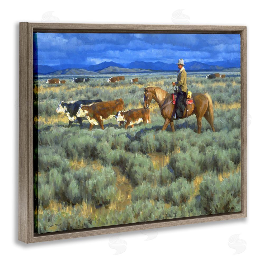 Jimmy Dyer Cowboy Rounding Cattle