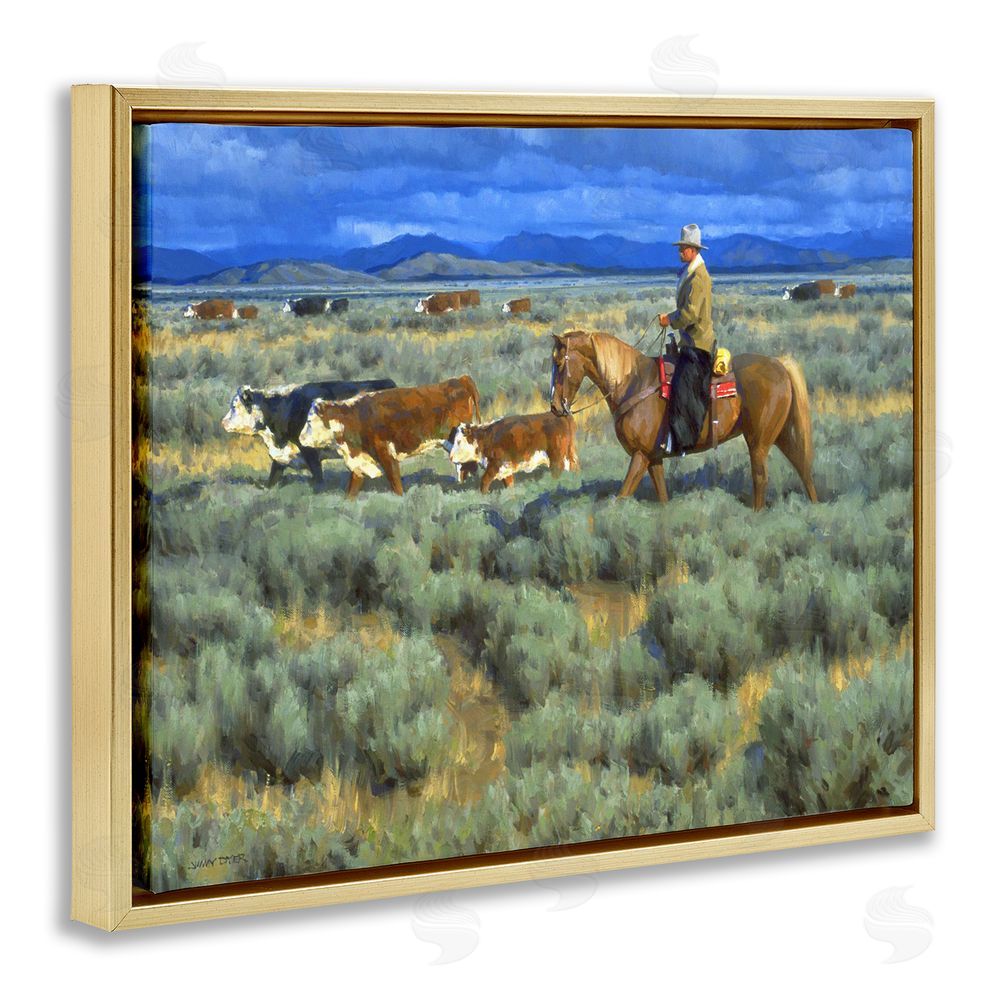 Jimmy Dyer Cowboy Rounding Cattle