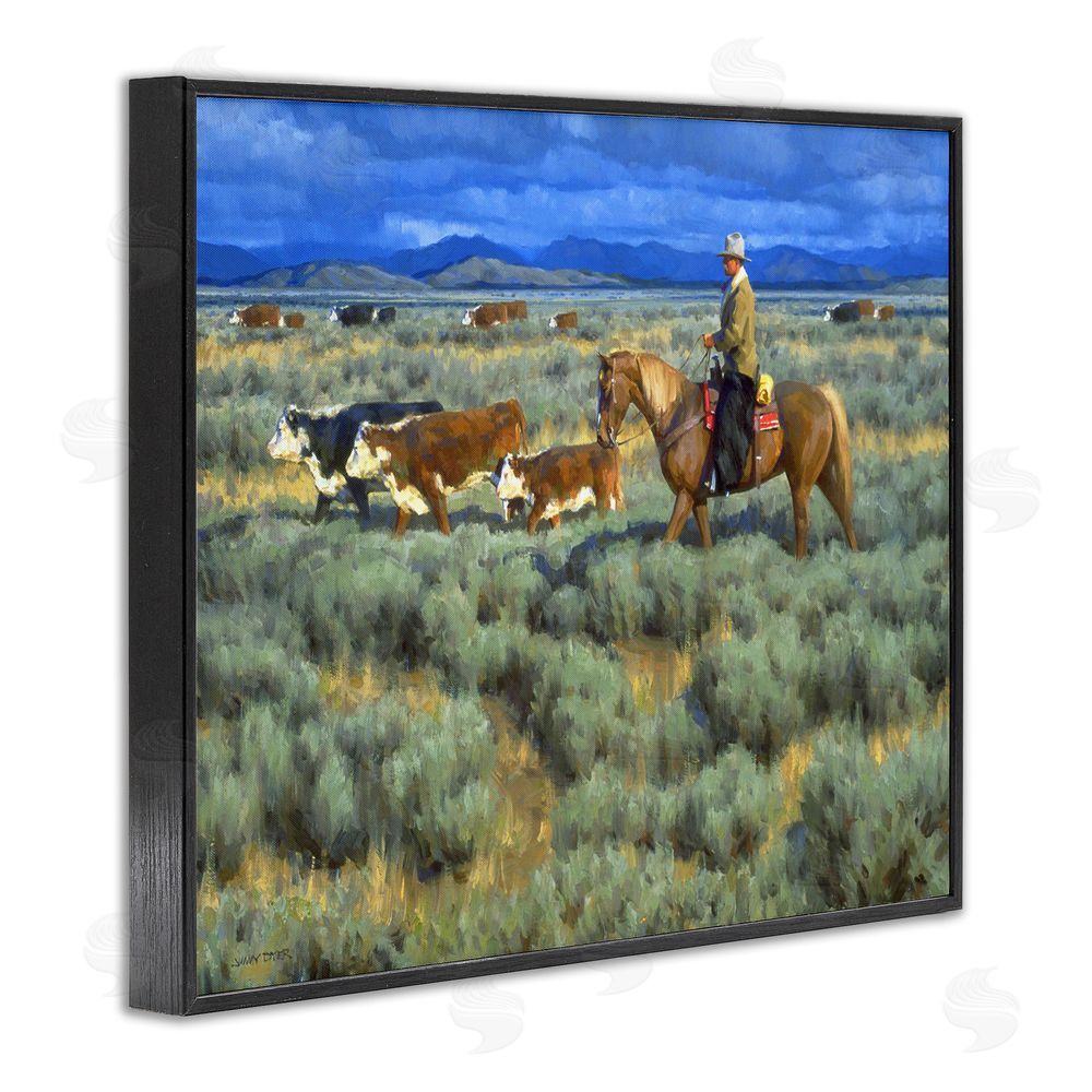 Jimmy Dyer Cowboy Rounding Cattle