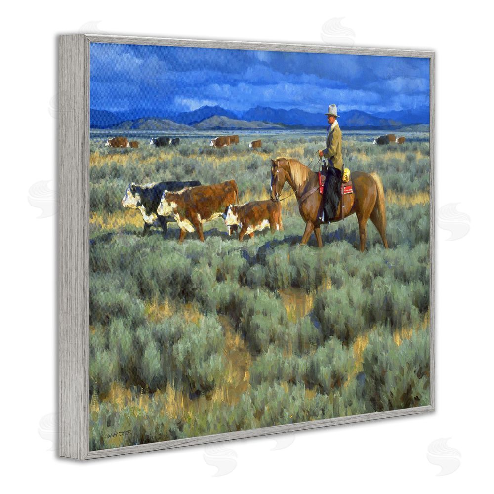 Jimmy Dyer Cowboy Rounding Cattle