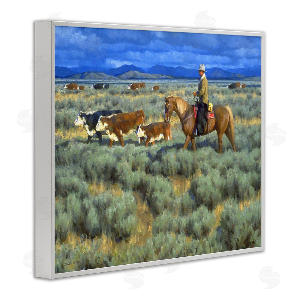 Jimmy Dyer Cowboy Rounding Cattle