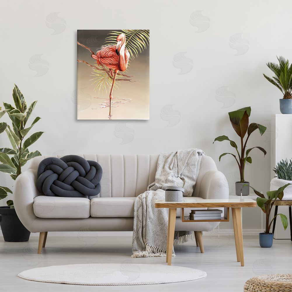 Christine Reichow Flamingo Balancing with Leaf