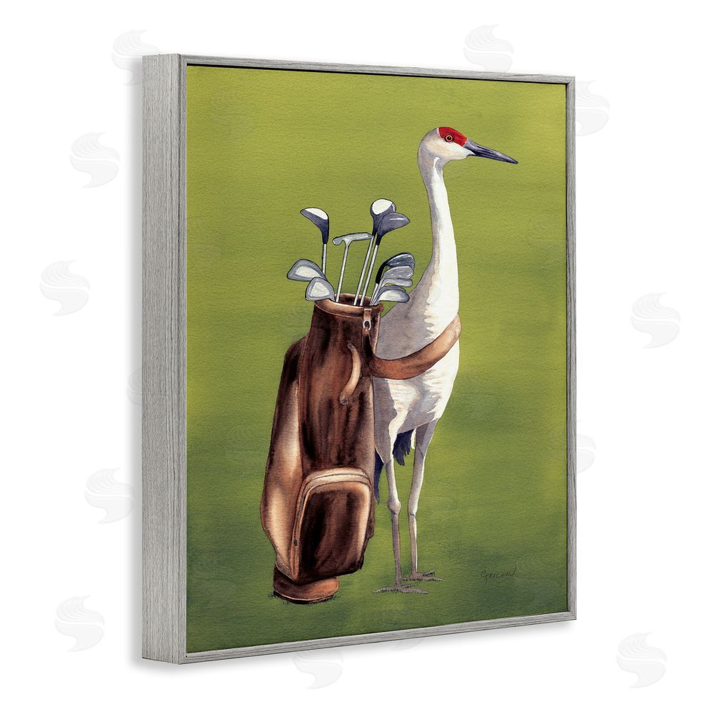 Christine Reichow Crane Bird with Golf Clubs