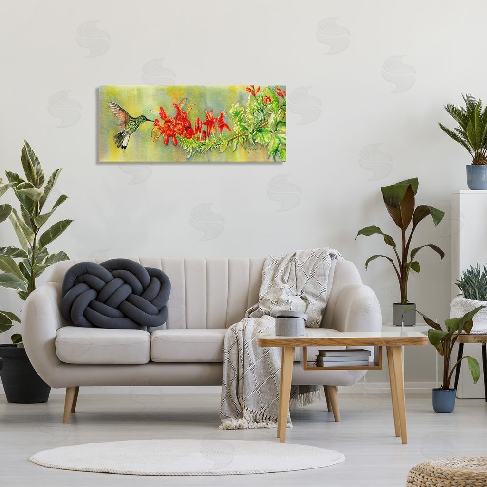 Christine Reichow Hummingbird & Red Lilies