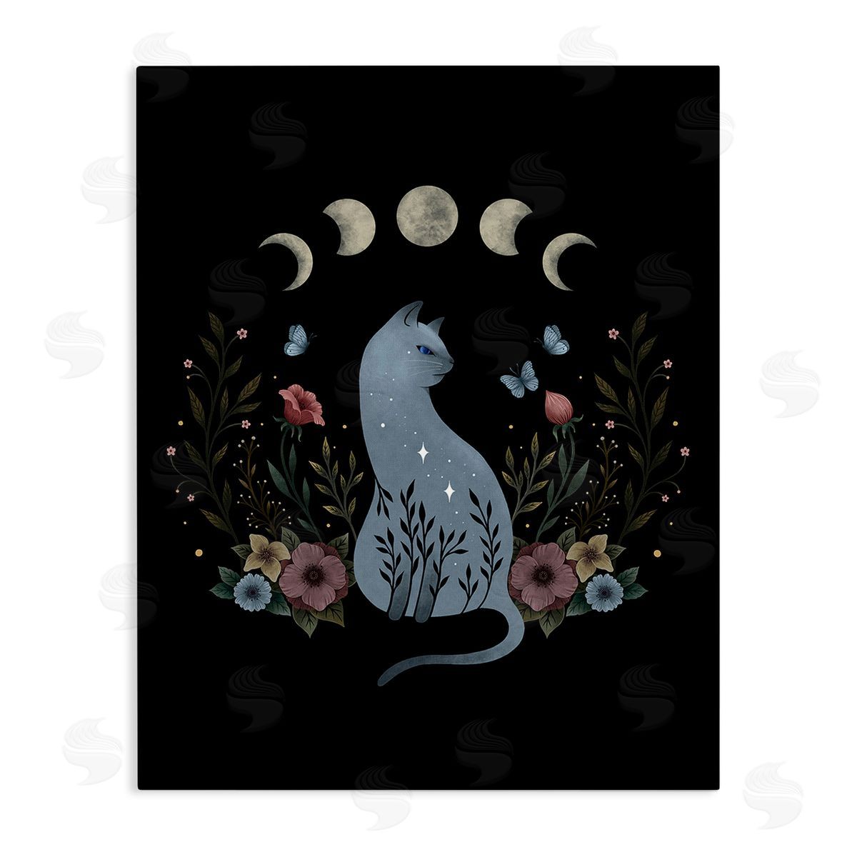 Episodic Drawings Cat & Moon Phases
