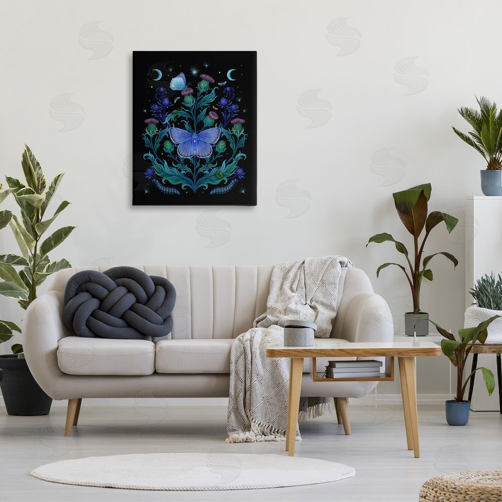 Episodic Drawings Floral Night Sky Butterfly