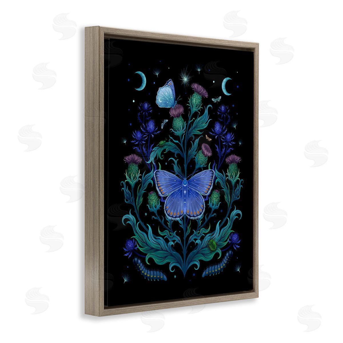 Episodic Drawings Floral Night Sky Butterfly