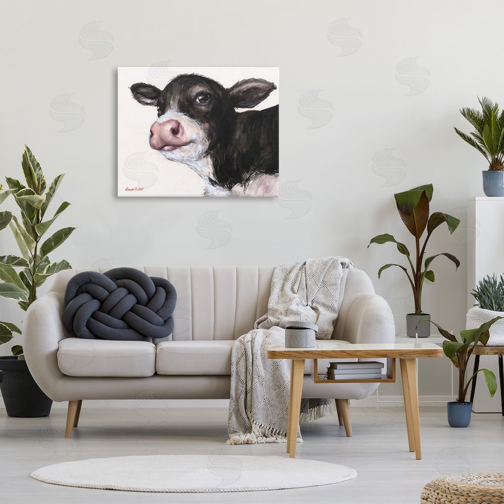 George Dyachenko Cow Calf Minimal Painting