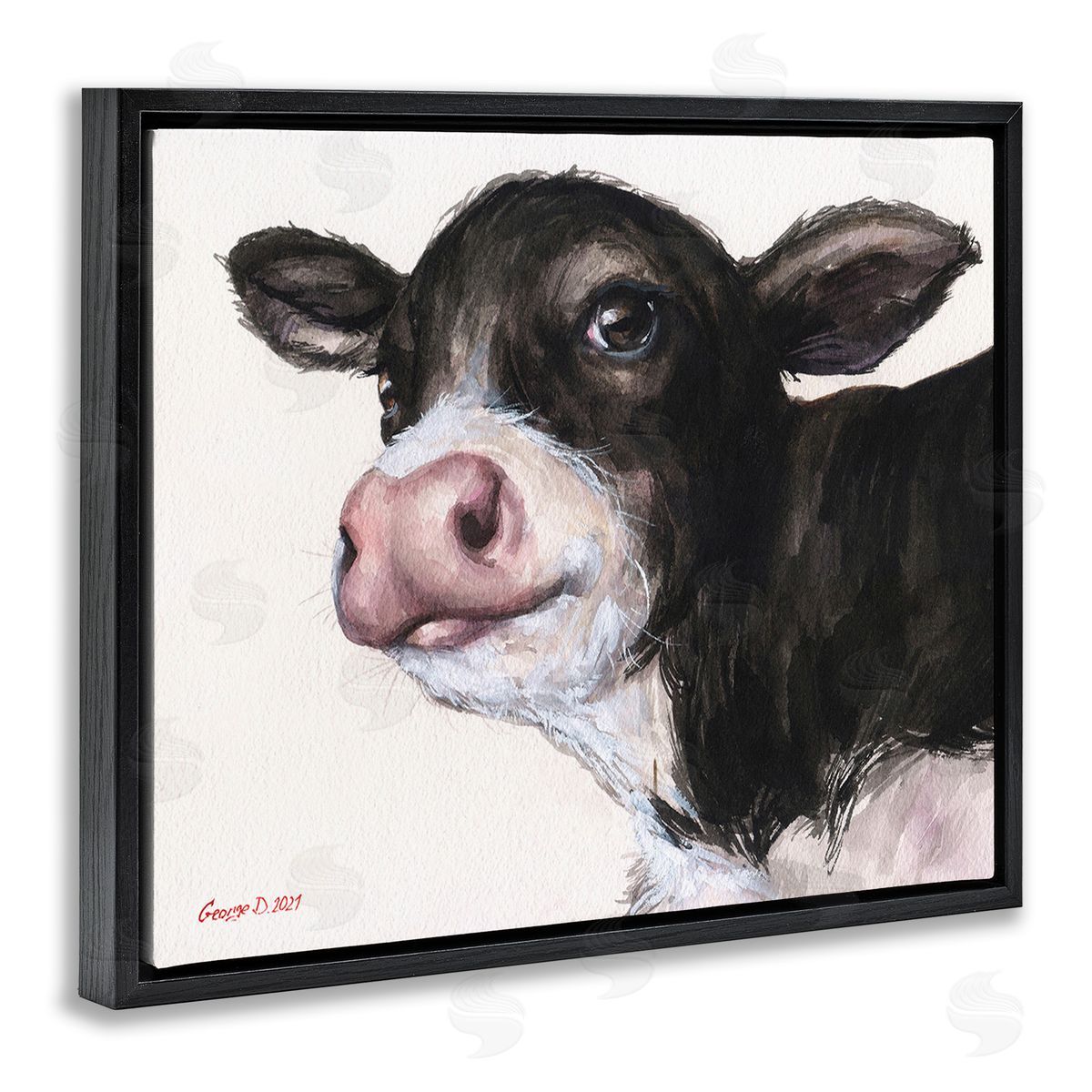 George Dyachenko Cow Calf Minimal Painting