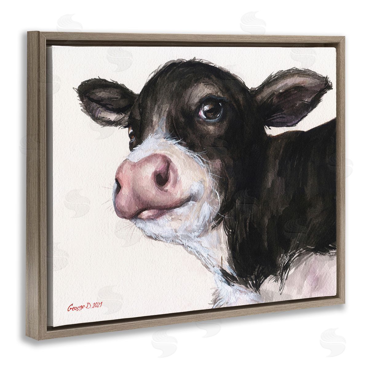 George Dyachenko Cow Calf Minimal Painting