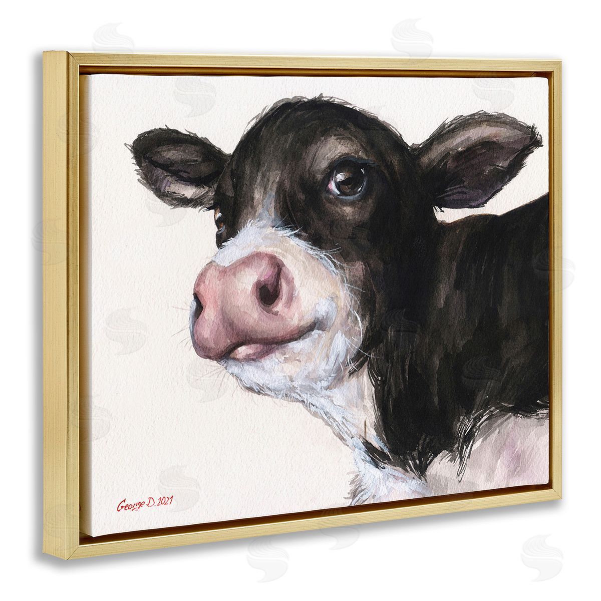 George Dyachenko Cow Calf Minimal Painting