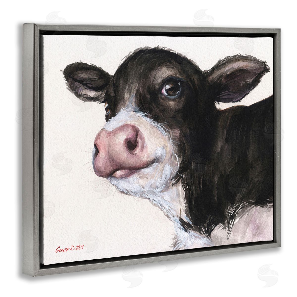 George Dyachenko Cow Calf Minimal Painting