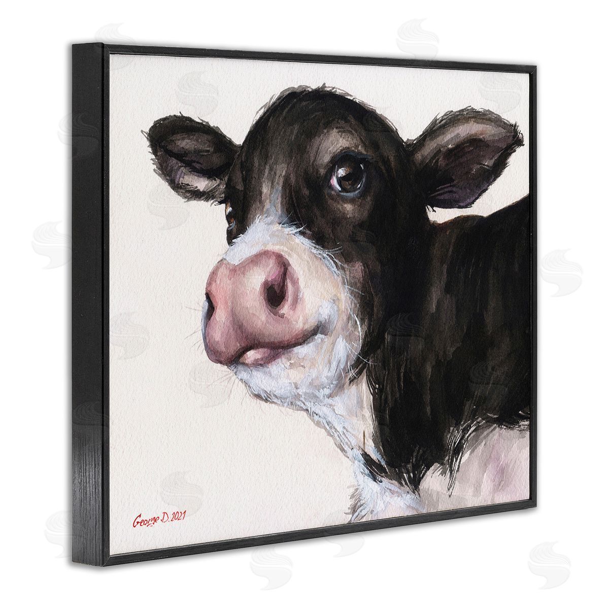 George Dyachenko Cow Calf Minimal Painting