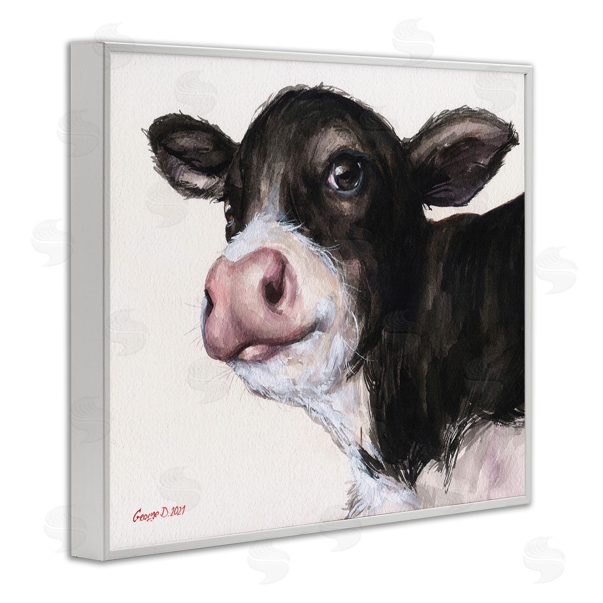 George Dyachenko Cow Calf Minimal Painting