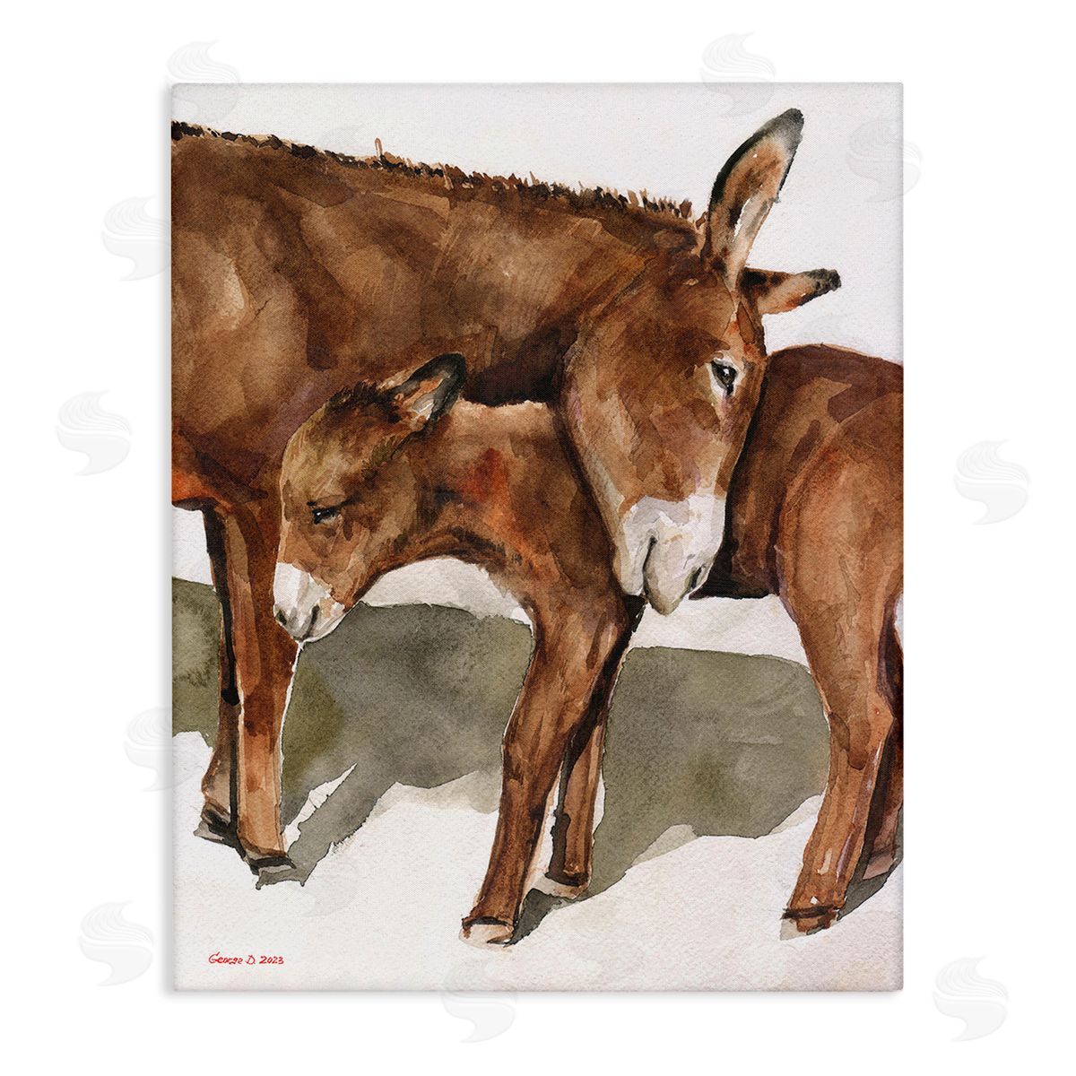 George Dyachenko Cuddling Donkey & Foal