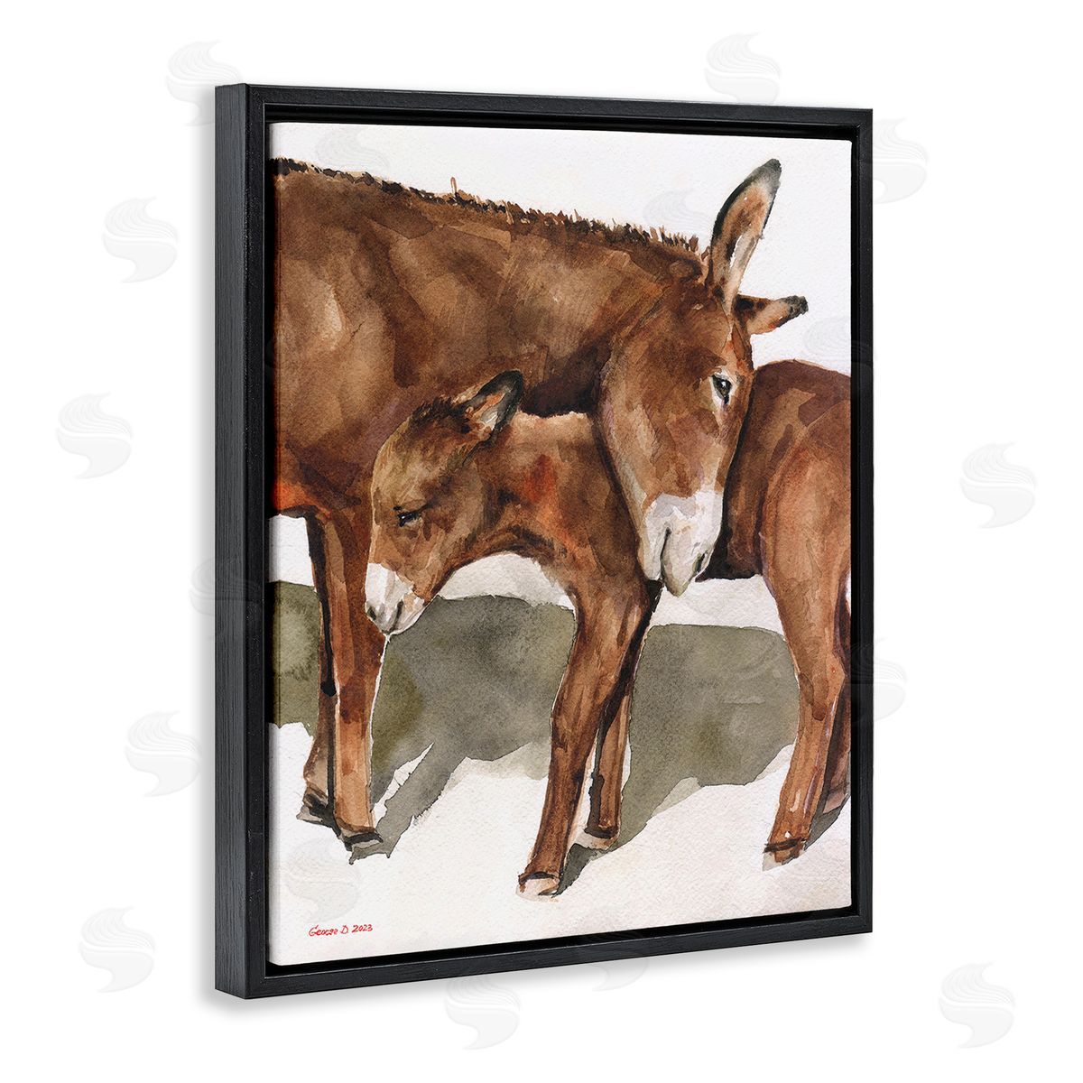 George Dyachenko Cuddling Donkey & Foal
