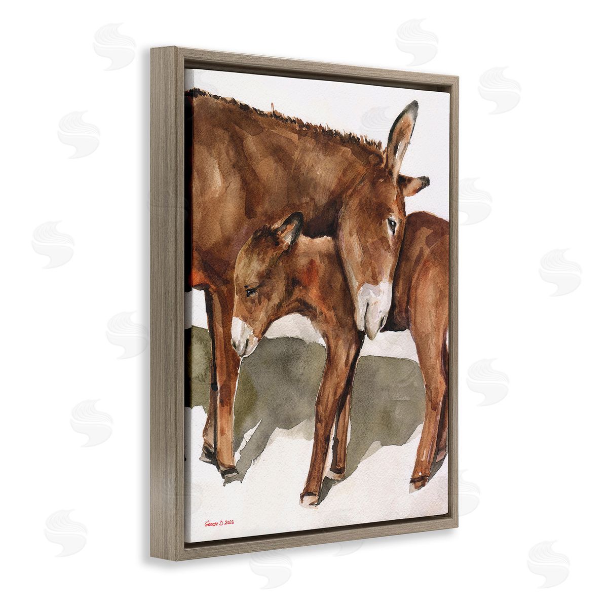 George Dyachenko Cuddling Donkey & Foal