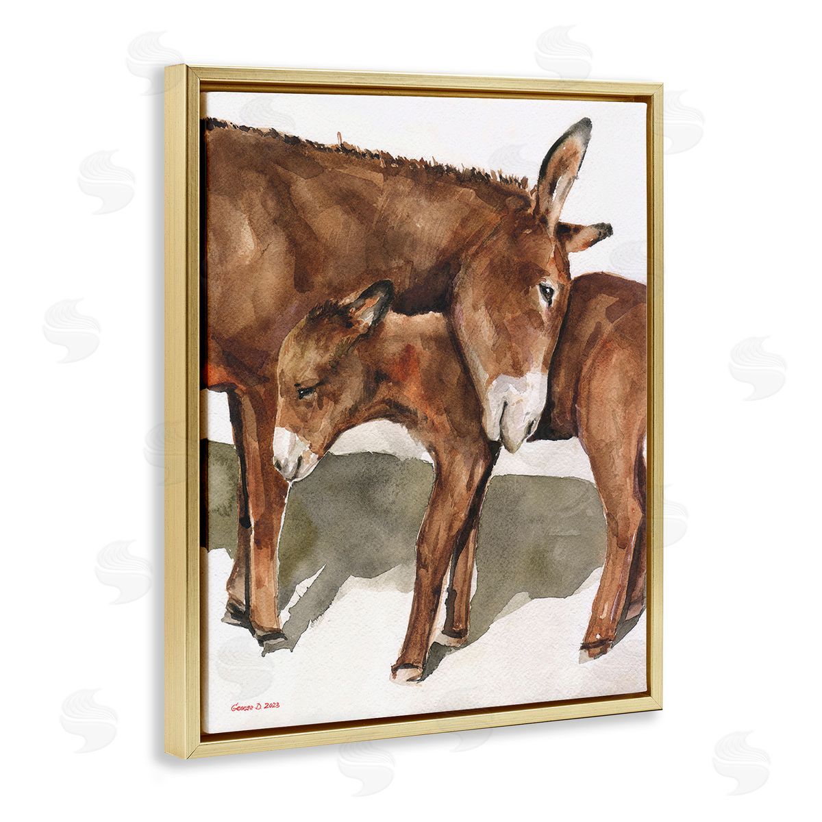 George Dyachenko Cuddling Donkey & Foal