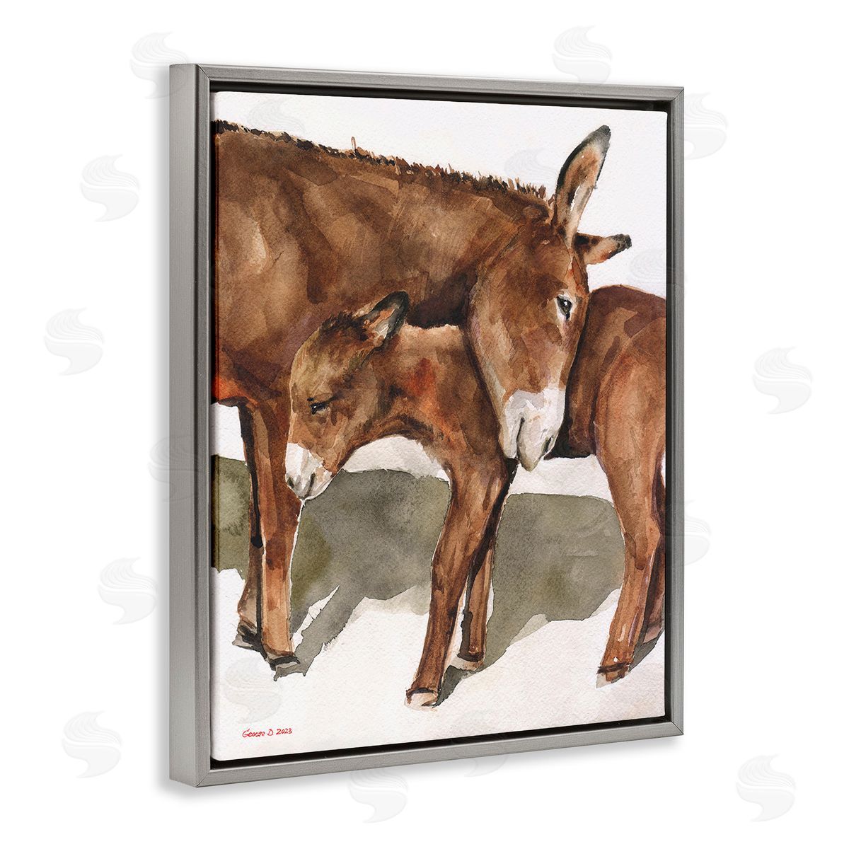 George Dyachenko Cuddling Donkey & Foal
