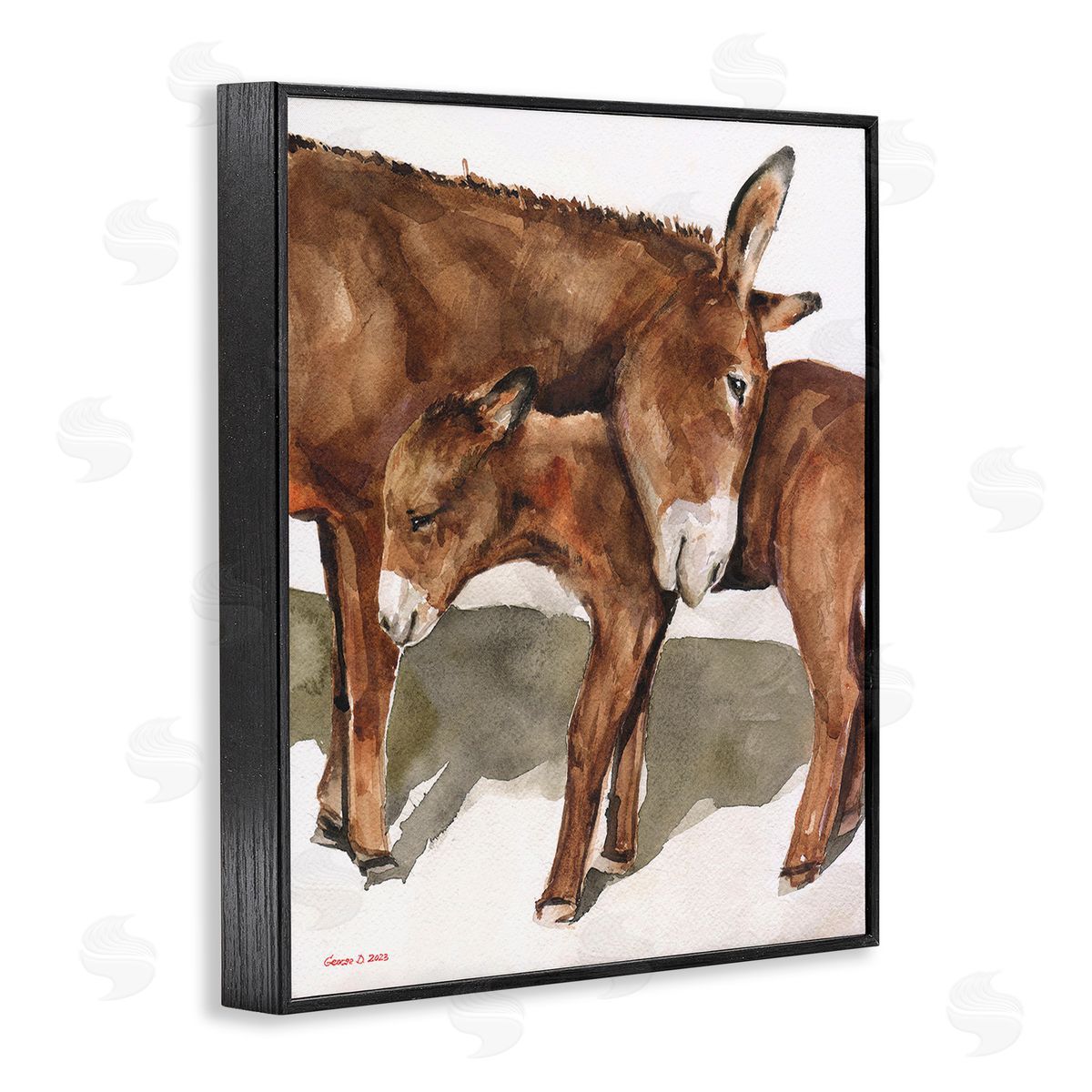 George Dyachenko Cuddling Donkey & Foal