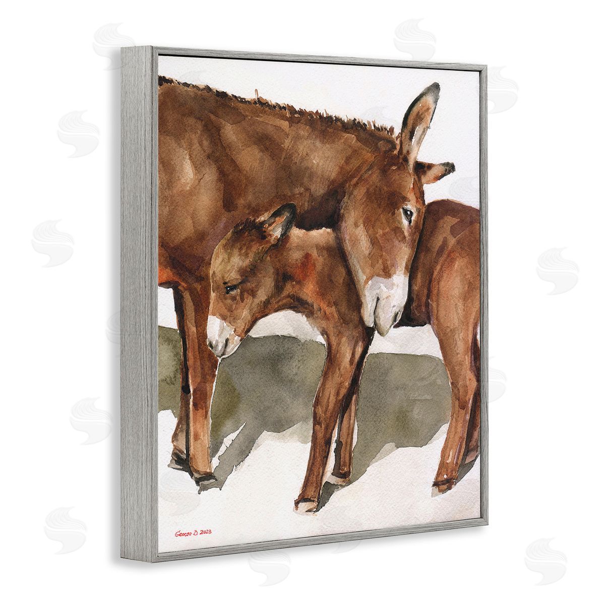 George Dyachenko Cuddling Donkey & Foal