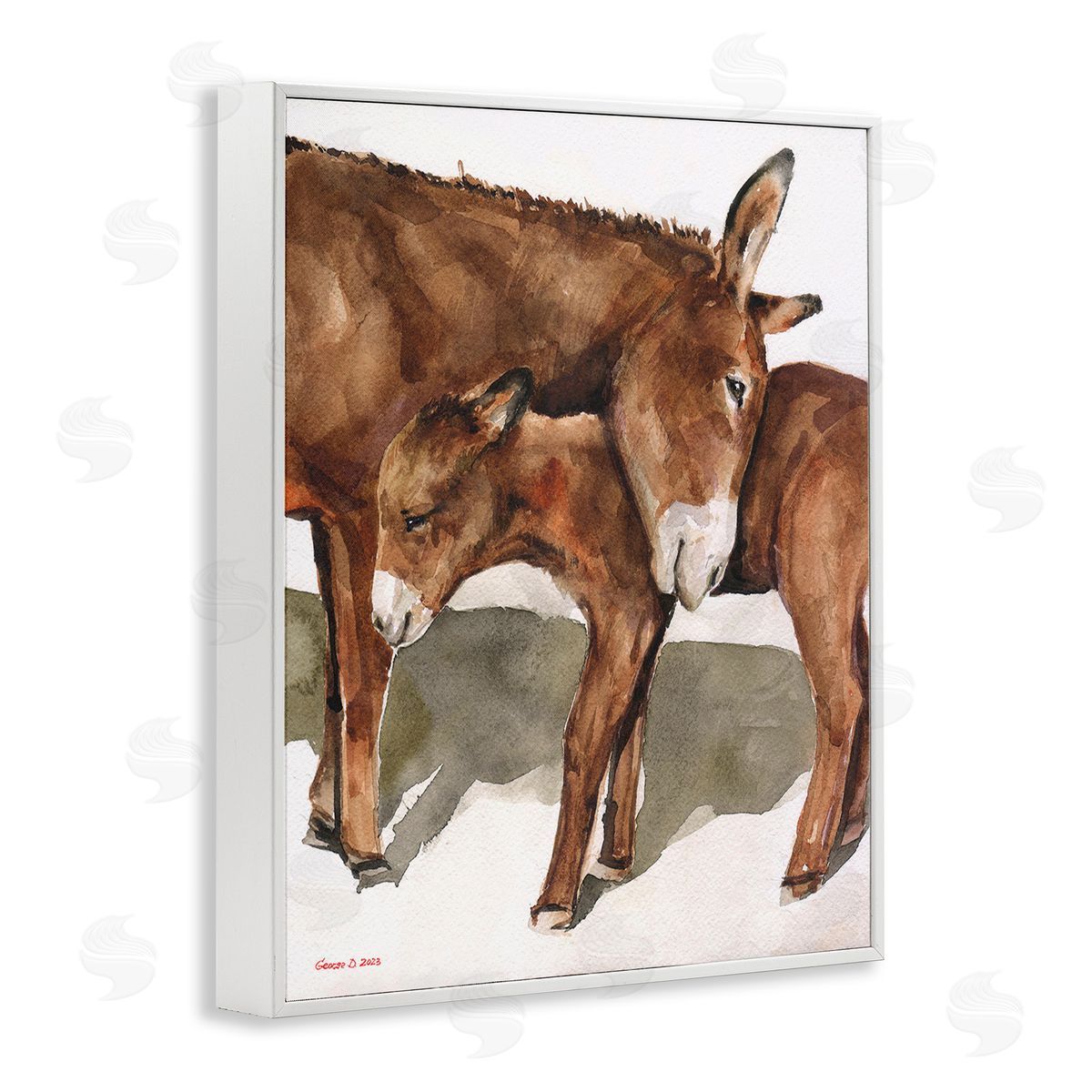 George Dyachenko Cuddling Donkey & Foal
