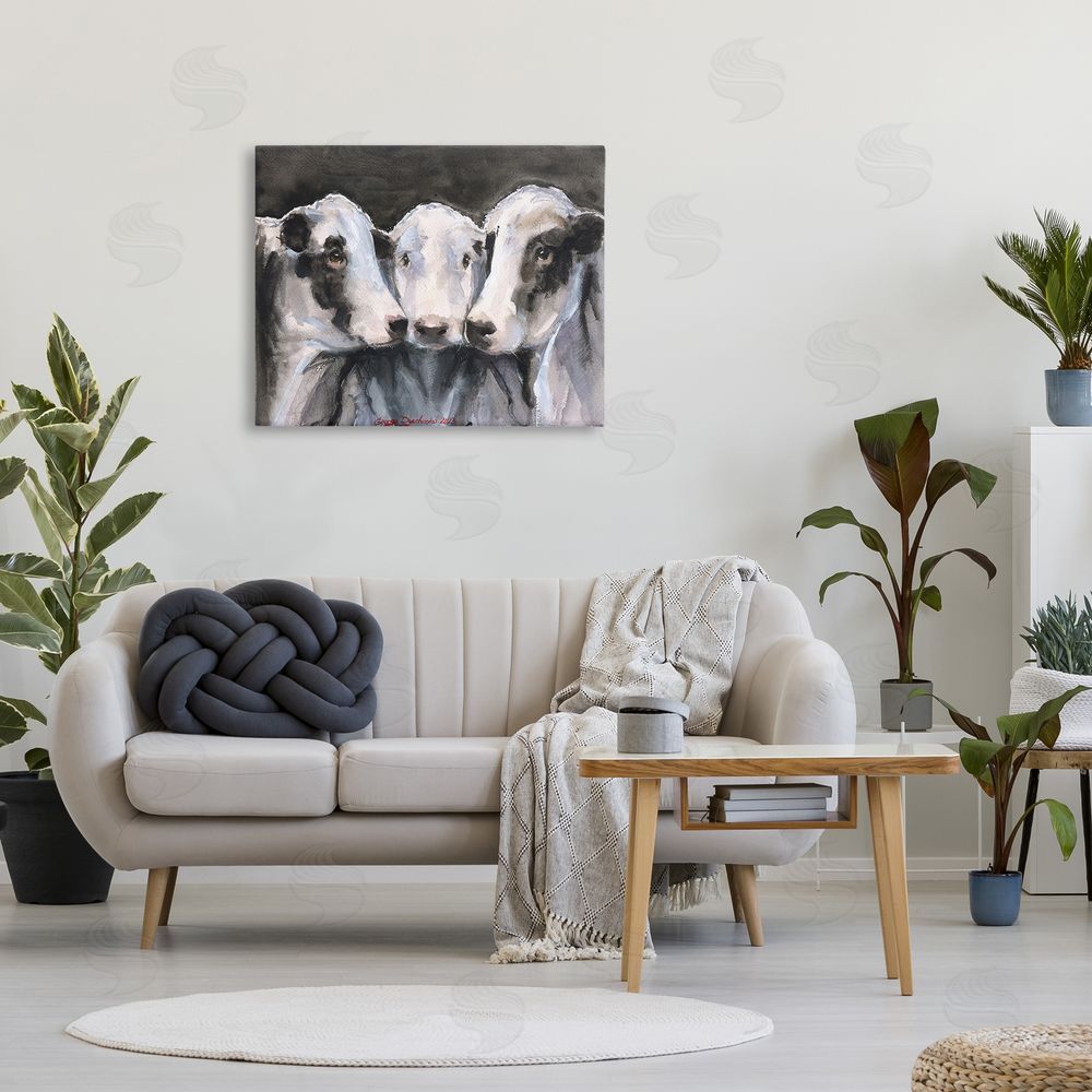 George Dyachenko Cow Trio Painting