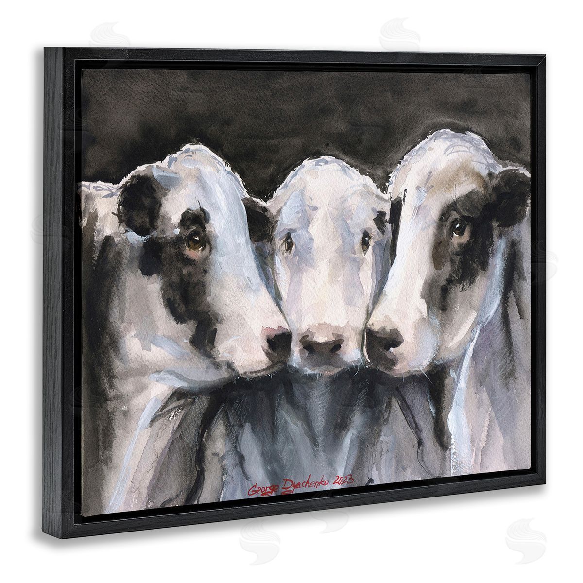 George Dyachenko Cow Trio Painting