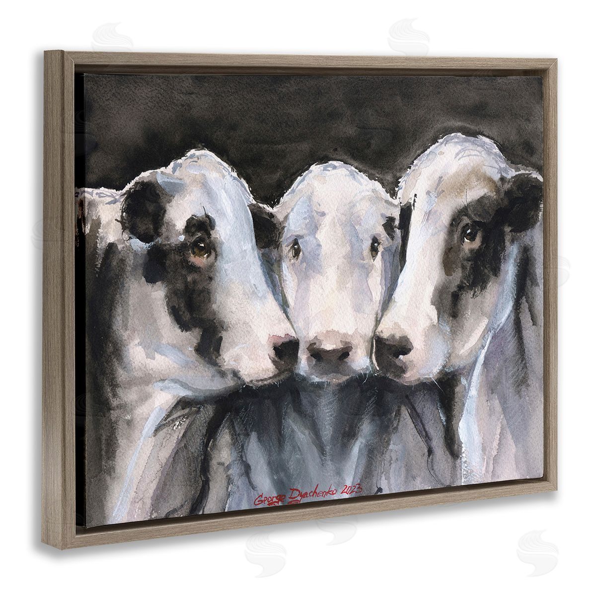 George Dyachenko Cow Trio Painting