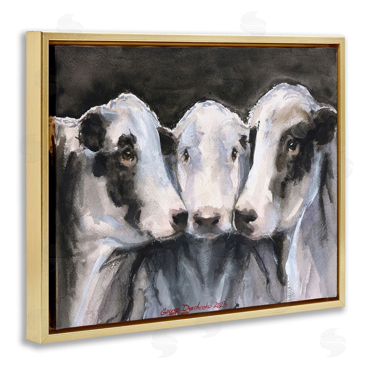 George Dyachenko Cow Trio Painting